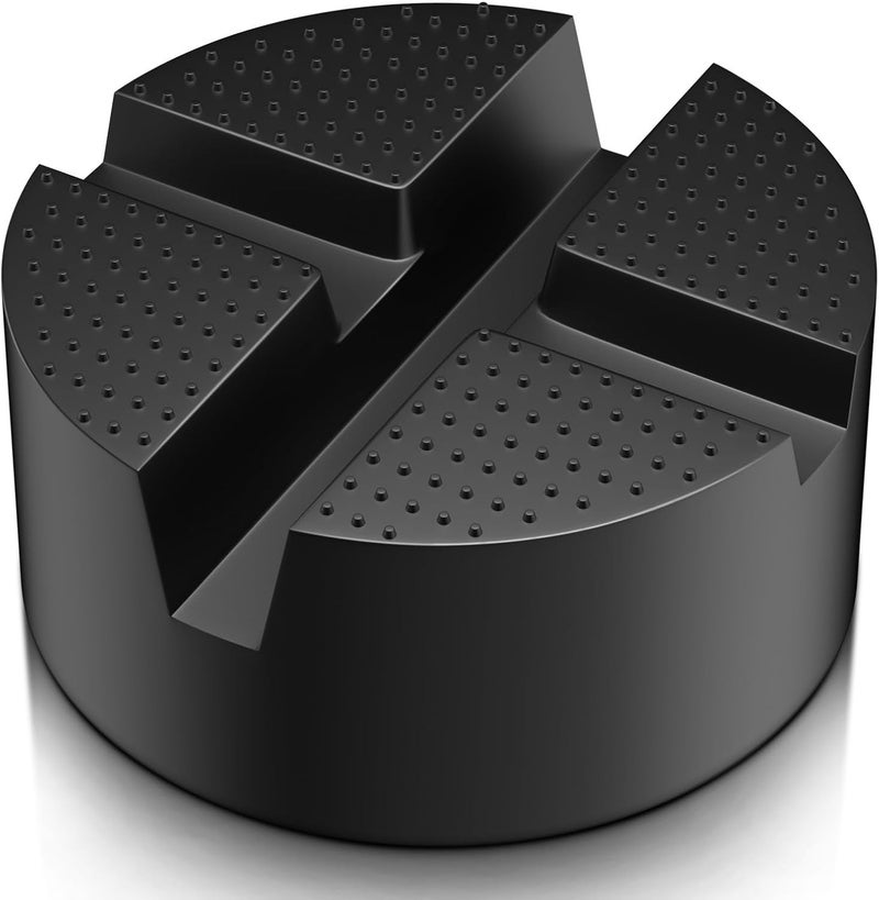 Sworth Upgraded Pinch Weld Jack Pad, Two Depths X-Grooves Floor Jack, Easily Fit Different Cars, Thicker Sturdy and Grippy Rubber Pad to Protect You and Your Car, 3.9 x 3.9 x 1.8 in - Image 1